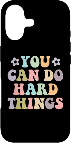 Vista 32 de Inspirational Women's Graphics - You Can Do Hard Things Case for iPhone 16