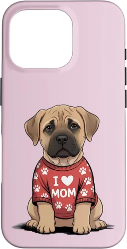 Vista 20 de Womens I Love Mom Bullmastiff Dog Mother's Day Mastiff Mom Case for iPhone 17
