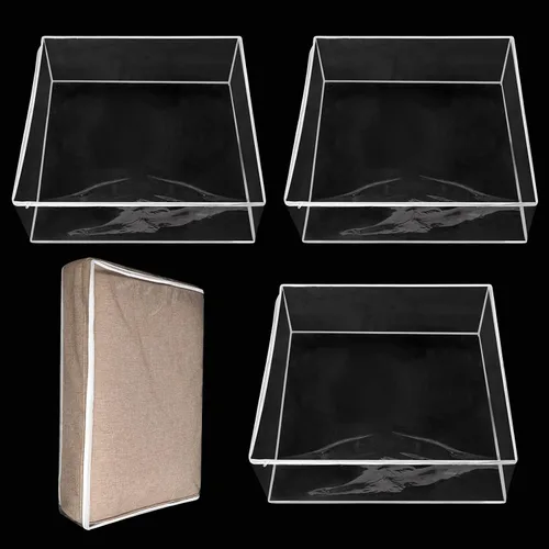 Vista 11 de Geetery Fundas de Cojín de Asiento de Sofá de Plástico PVC Impermeables Fundas de Sofá Muebles Funda de Asiento de Sofá para Proteger Contra