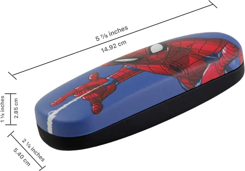 Vista 2 de Disney Marvel DC Comics - Funda rígida para lentes de concha para niños y niñas marcos de lentes pequeños Spiderman