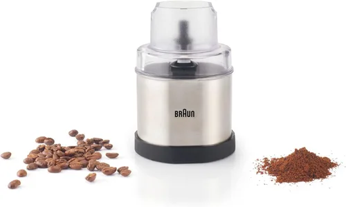 Vista 3 de Braun MQS270SI Multiquick - Molinillo de café y especias para batidora de mano, 1.5 tazas
