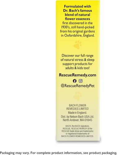 Vista 7 de Rescue Remedy Pet Dropper para gatos – 0.3 onzas líquidas – Soporte de estrés y tensión para gatos con esencias florales naturales de Bach – Fórmula