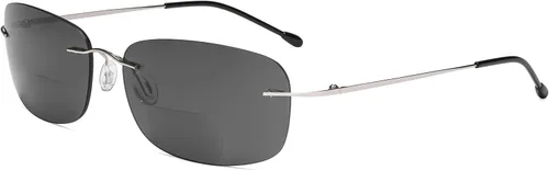 Vista 8 de Eyekepper Lentes de sol bifocales sin montura para mujeres y hombres, lectores bifocales ligeros para leer bajo el sol