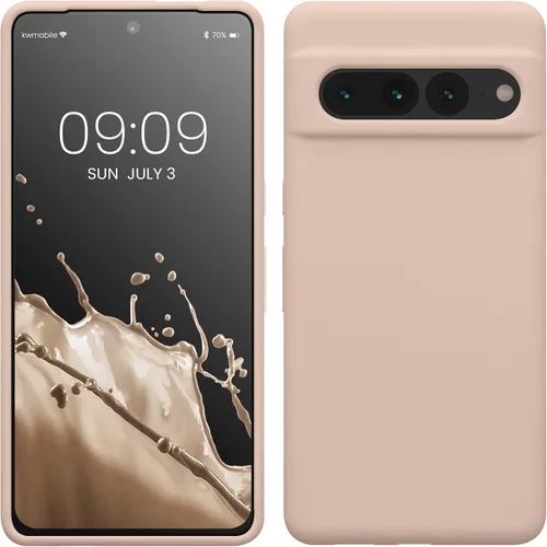 Vista 29 de kwmobile Funda compatible con Google Pixel 7 Pro - Funda de silicona TPU con acabado suave - Piedra antigua