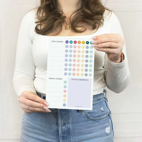 Vista 7 de bloom daily planners Bloc magnético de planificación de tareas – Rastreador de hábitos y tareas pendientes diarios y semanales para adultos