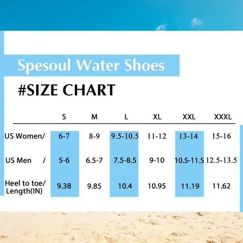 Vista 6 de Spesoul Zapatos acuáticos transpirables de secado rápido para mujer y hombre, calcetines acuáticos suaves para senderismo, natación, playa, surf