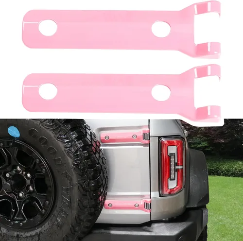 Vista 10 de Cubierta de bisagra de puerta trasera para puerta trasera, accesorios exteriores, decoración para Ford Bronco 2021, 2022, 2023, 2024, 2025 Negro
