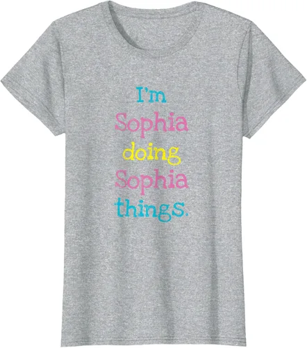 Vista 24 de Sophia - Camiseta con texto personalizado para niñas