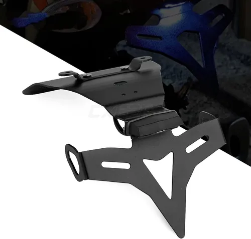 Vista 2 de Soporte protector de licencia para Yamaha MT-03 MT 03 MT03 2015-2017 2018 2019 Número de licencia Soporte de marco Soporte de placa trasera