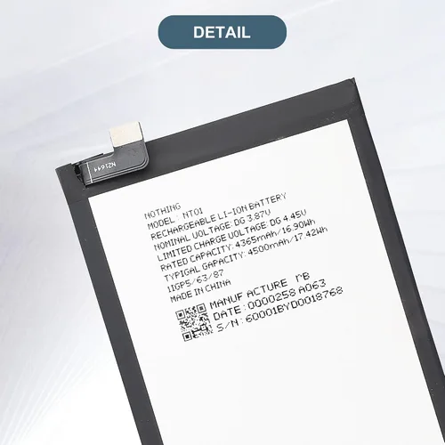 Vista 4 de Batería de repuesto NT01 compatible con Nothing Phone 1 A063, 3.87V 4500mAh, con kit de herramientas de reparación