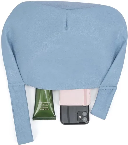 Vista 7 de Bolsa pequeña para mujer, de piel suave, con asa superior, bolsa de nudo, monederos y bolsos