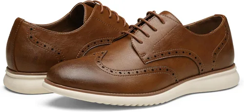 Vista 7 de Jousen Zapatos de vestir para hombre, Oxford, casuales, retro, clásicos, cómodos, formales, Derby, negocios, zapatos de vestir para hombres