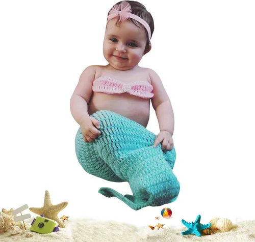 Vista 2 de SUNBABY Accesorios de fotografía para recién nacidos, material de lana, traje de fotografía, lindo estilo animal, ropa de ganchillo para bebé