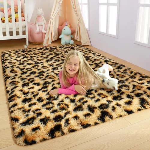 Vista 11 de BENRON Alfombras de pasillo rosas para dormitorio de niñas, estampado de leopardo, 2 x 6 pies para decoración de habitación de niños, guardería