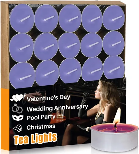 Vista 16 de Tealight Candles - Velas de té sin perfume, mini velas votivas con mecha de algodón para decorar el hogar, piscina, shabat, boda, emergencias, Blanco