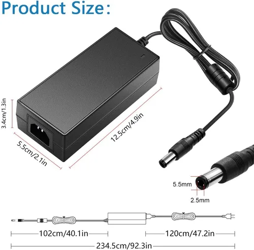 Vista 2 de Adaptador de fuente de alimentación de 12V AC 100V ~ 240V a DC