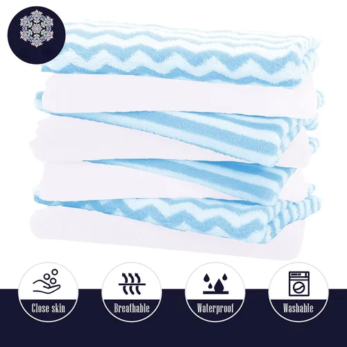 Vista 5 de Paquete de 8 paños para eructos súper suaves para bebé, paños para bebé, ultra absorbentes, grandes, para recién nacidos, para niños y niñas, trapos