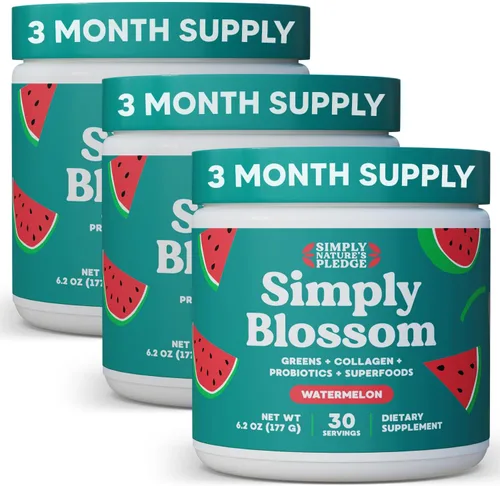Vista 18 de Simply Blossom Nutrition - Verduras diarias y superalimentos en polvo + colágeno + probióticos para la salud digestiva de las mujeres y alivio