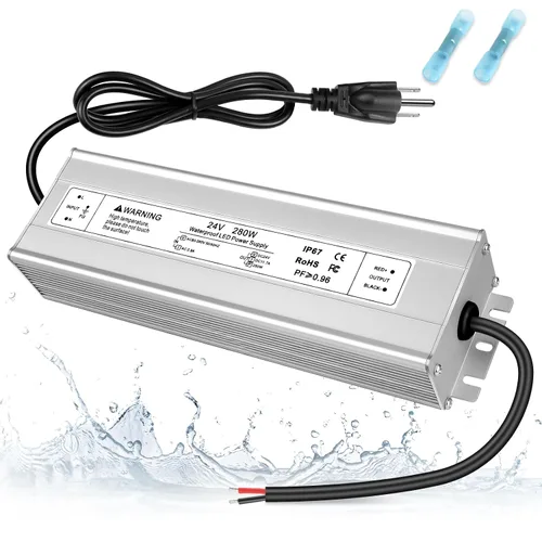 Vista 8 de Fuente de alimentación LED de 24 V, controlador LED de 3.3A 80 W impermeable IP67, convertidor de fuente de alimentación de 90-265 V CA a 24 V CC