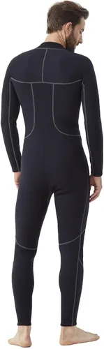 Vista 3 de Hevto Men Wetsuit 3/2mm Neoprene Front Zipper for Surfing Diving Negro