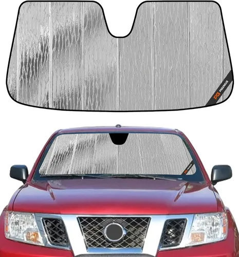 Vista 11 de Parasol para Parabrisas Pigenius para Nissan Frontier 2022-2025 - Protección para Ventana Delantera Gris