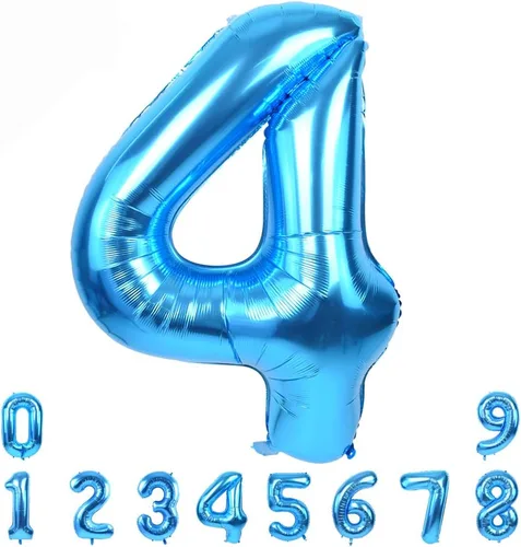 Vista 80 de Toniful - Globos de helio grandes de números del 0 al 9 de 40 pulgadas, color negro, globos digitales de número 0, globos de papel de aluminio