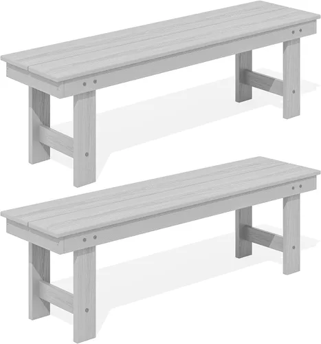 Vista 29 de SERWALL 2-Person Backless Outdoor Bench 56 Inches, Aruba
