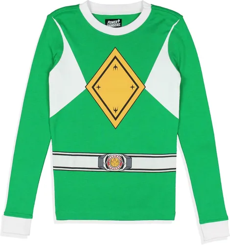 Vista 3 de INTIMO Power Rangers Boys' Red Ranger Classic Character Costume Sleep Pajama Set