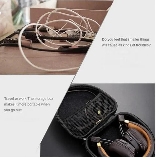 Vista 7 de Coyktonty Funda rígida para auriculares Marshall Major1 2 3 4 Bluetooth Auriculares Accesorios Caja con cremallera para Marshall Mid Case