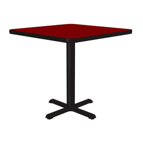 Vista 33 de Correll - Mesa cuadrada de pub de 24 pulgadas, mesa de cóctel de comedor de 29 pulgadas de alto, parte superior laminada de alta presión de granito