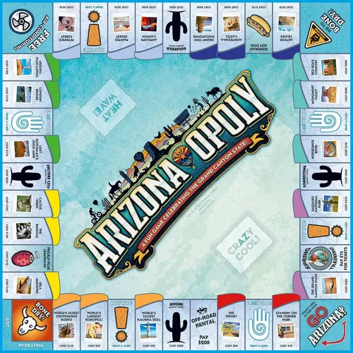 Vista 4 de Late For The Sky Arizona-Opoly - Juego de mesa estatal, 2-6 jugadores