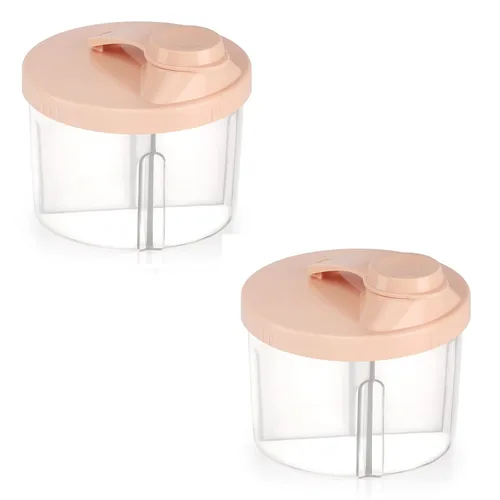 Vista 10 de Accmor - Dosificador de fórmula para bebés para llevar, contenedor giratorio sin derrames de cuatro compartimentos para llevar, contenedor de snacks