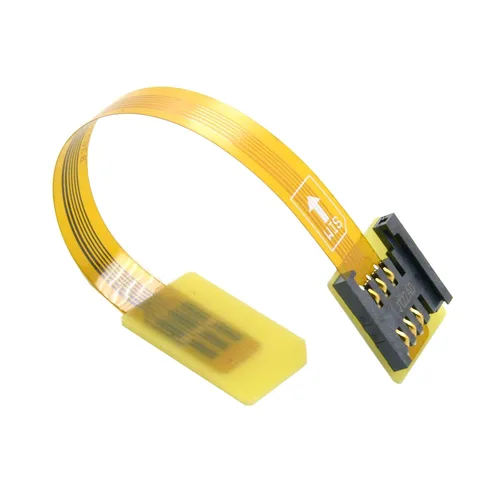 Vista 7 de cablecc GSM CDMA estándar UIM SIM Card Kit macho a hembra extensión suave plana FPC cable extensor 3.9 in