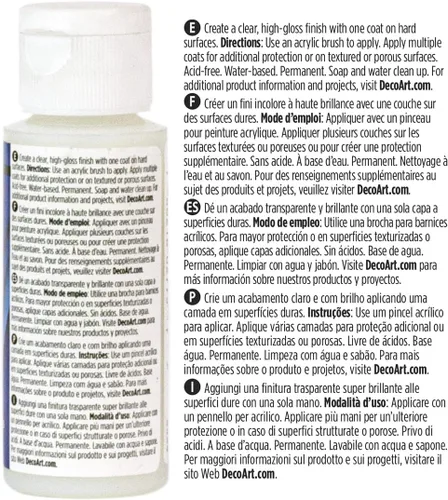 Vista 2 de Barniz Brillante con Pincel Triple Espeso 2oz
