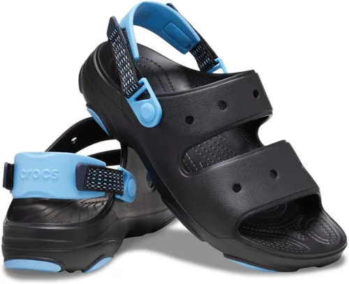 Vista 2 de Crocs Sandalias clásicas todo terreno unisex para adultos, negro (Black/Oxygen), 14 Mujeres/12 Hombres