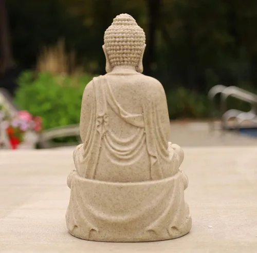 Vista 4 de DharmaObejcts - Estatua de Buda meditando armonía de paz - 9 pulgadas de alto
