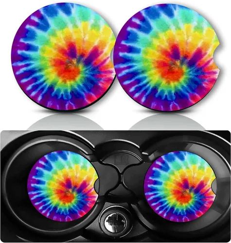 Vista 20 de Posavasos para Portavasos de Automóvil, 2 Piezas Universales Antideslizantes Geniales Calibre 12 con Forma de Bala de Latón y Goma para Automóvil