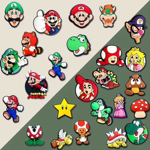 Vista 3 de 25 40 dijes para decoración de sandalias de zueco, accesorios de decoración de zapatos de juego de dibujos animados para niños y niñas, regalos