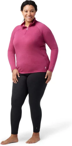 Vista 2 de Smartwool Capa base térmica clásica merino con cremallera de 14 Plus - Mujer