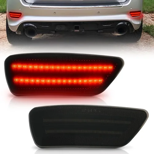 Vista 10 de Bestview 4-en-1 Luz Reflectora de Parachoques Trasero Compatible con Jeep Grand Cherokee Compass Patriot Dodge Journey 2011-2021, Función como Luz
