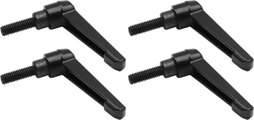 Vista 8 de Manija de palanca de sujeción M8, acero de aleación, trinquete ajustable Push Button Ratchet Design, M8 x 25mm Male Thread, Electroplated Finish