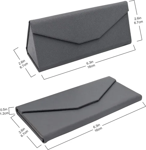 Vista 112 de Real Sic Funda para lentes de sol para hombres y mujeres, soporte magnético plegable para lentes de sol, inspirado en el color sólido