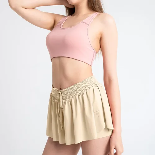 Vista 2 de Faldas de tenis atléticas 2 en 1 para mujer, falda pantalón con volantes, para golf, correr, entrenamiento, pantalones cortos deportivos activos