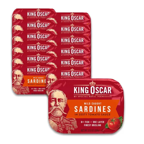 Vista 22 de King Oscar Sardinas en agua, latas de 3.75 onzas (paquete de 12)