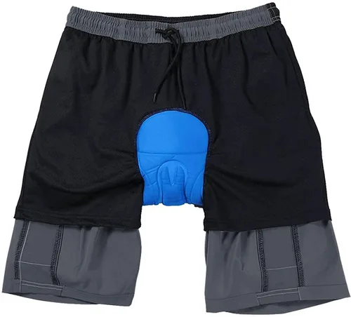 Vista 4 de VAYAGER - Pantalones cortos de ciclismo con acolchado 3D para bicicleta de montaña, ajuste holgado, ligeros