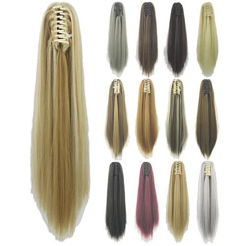 Vista 2 de Extensiones de pelo largo y liso para mujer, fibra natural, 16/613