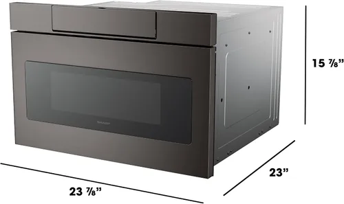 Vista 18 de SHARP SMD2470AH Horno de microondas con cajón, 24 pulgadas, 1.2 pies cúbicos, 950 vatios, panel de control oculto con pantalla LCD digital, acero