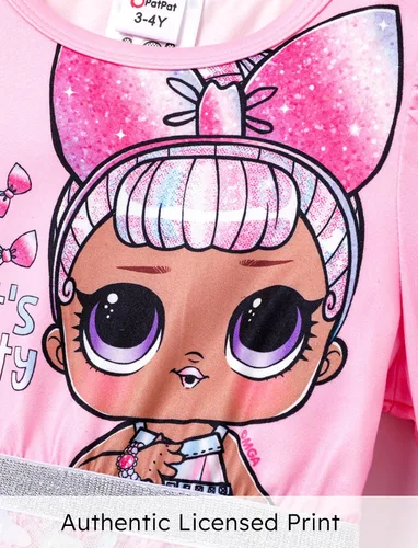 Vista 4 de L.O.L. Surprise! Vestidos de malla tutú para niñas con mariposa y purpurina para fiesta, vestido de tul de manga larga, regalo de cumpleaños