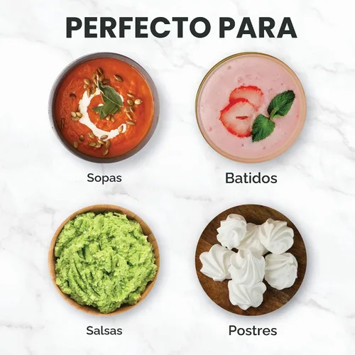 Vista 4 de Dash Chef Series - Batidora de mano de inmersión de 5 velocidades con cuchillas de acero inoxidable, accesorio para batidora y guía de recetas