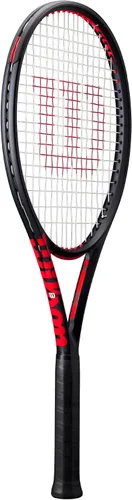 Vista 2 de Wilson Clash 100L V3 Strung - Raqueta de tenis para adultos, tamaño de agarre de 0-4 pulgadas, ensartada con Sensation 16 Natural a media tensión